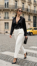 Kona Saten Siyah Gömlek