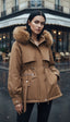 Delina Kahverengi İçi Kürklü Mont