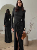 Elle Siyah Maxi Elbise