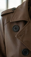 Mona Uzun Deri Ceket