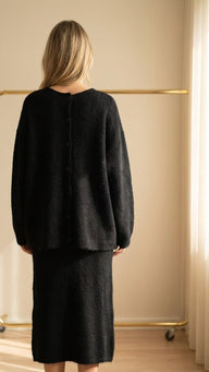 Azer Çift Taraflı Giyilebilen Siyah Yünlü Takım