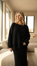 Azer Çift Taraflı Giyilebilen Siyah Yünlü Takım