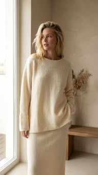 Azer Çift Taraflı Giyilebilen  Bej  Yünlü Takım