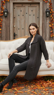 Betta Gri Yünlü Hırka