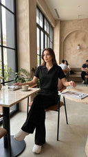 Gobre  Taşlı Siyah Set