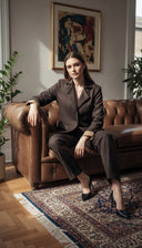 Premium Raye  Çizgili Blazer Ceket