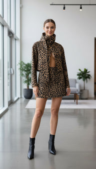 İNNA LEOPAR CEKET & BOYUN ŞALI