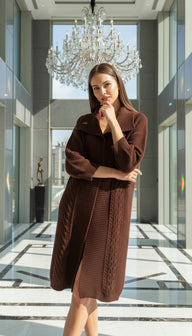 Betta Kahverengi Yünlü Hırka