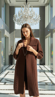 Betta Kahverengi Yünlü Hırka