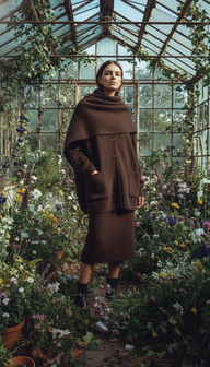 LUNA KAHVERENGİ YÜNLÜ  TAKIM