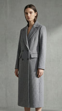Porto Kaşe Astarlı Antrasit Palto