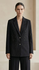 Noire Taşlı Siyah Blazer
