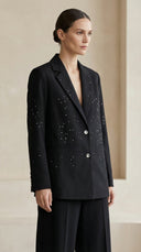 Noire Taşlı Siyah Blazer