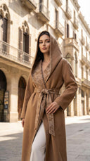 Asen Kaşmir  Kapüşonlu Kaşe Palto