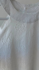 Lina Beyaz Brode Halter Elbise ( Astarlı )