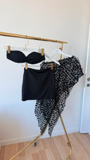 Gisay Asimetrik Siyah Pullu Bolero