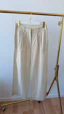 Selva Keten Bluz Pantolon Set - Krem