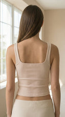 Novi Rib Bej Tank Top