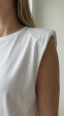 Kibe Vatkalı Beyaz Tshirt