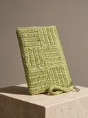 Lena el örgüsü yeşil clutch - yan görünüm