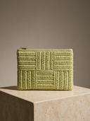 Lena el örgüsü yeşil clutch - arka görünüm