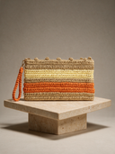 Nora el örgüsü çizgili clutch - ön görünüm