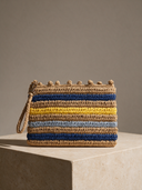 Mila el örgüsü çizgili clutch - arka görünüm
