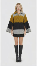 Degra  Üç Renkli  Kolları Yırtmaçlı Ceket