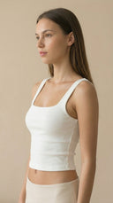 Novi Rib Beyaz Tank Top