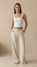 Novi Rib Beyaz Tank Top