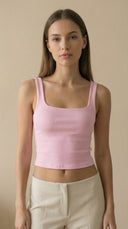 Novi Rib Pembe Tank Top